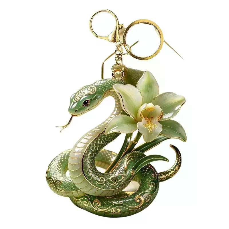 Enamel Luxury Keychain High-end Metal Pendant Bag Charm Blessing Charm