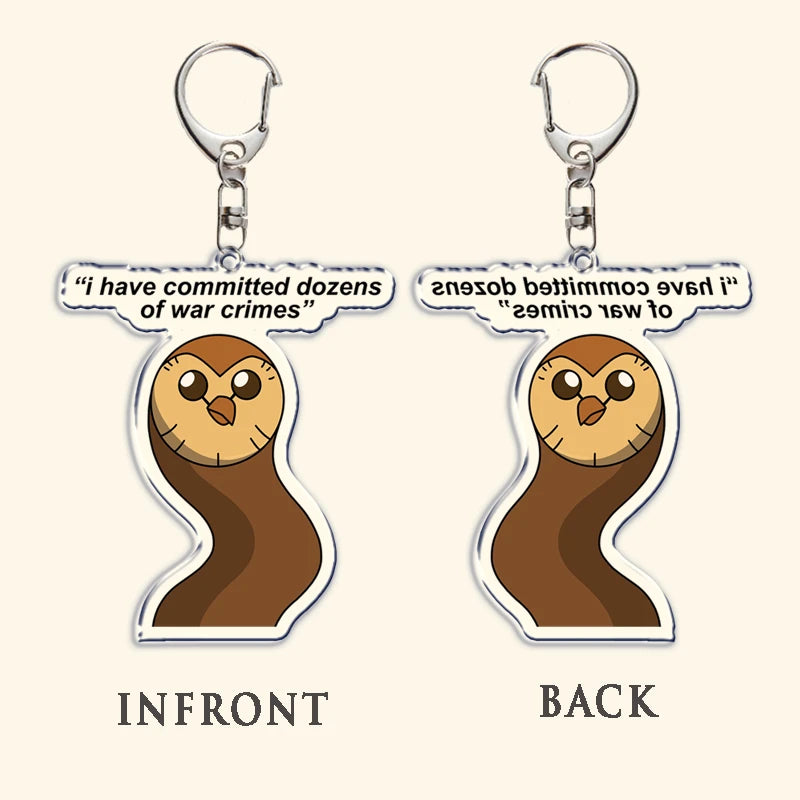 Printed Acrylic Character Keychain with Metal Clasp