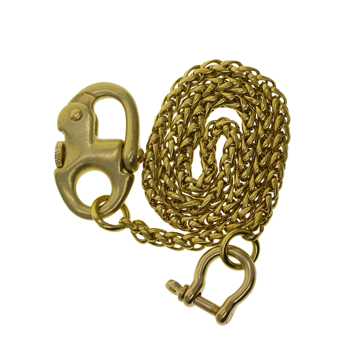 Brass snake wallet jean trousers biker chains snake chain D shackle connector oval  sweden nautical carabiner hook keychains