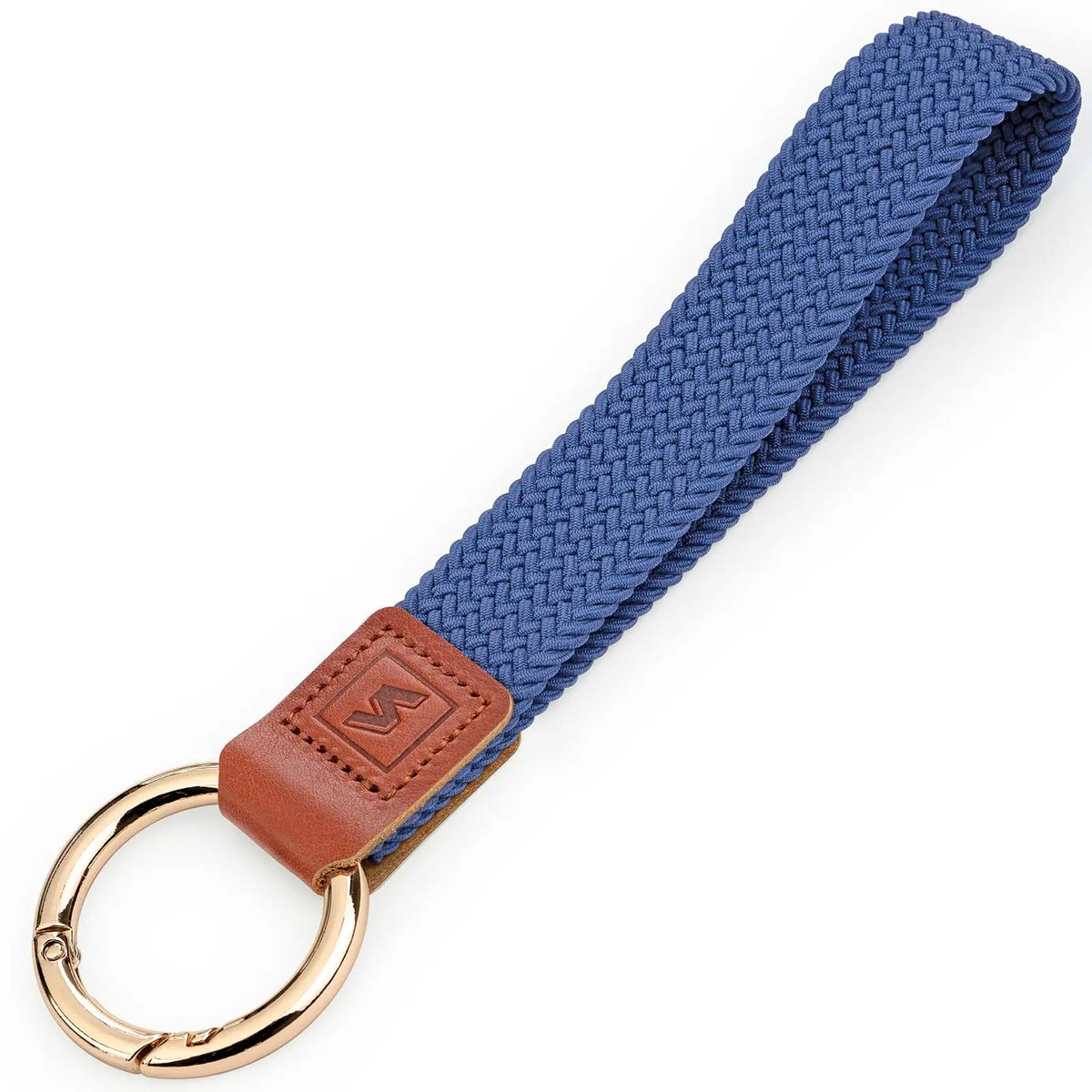 Braided Elastic Wristlet Keychain with Split Ring