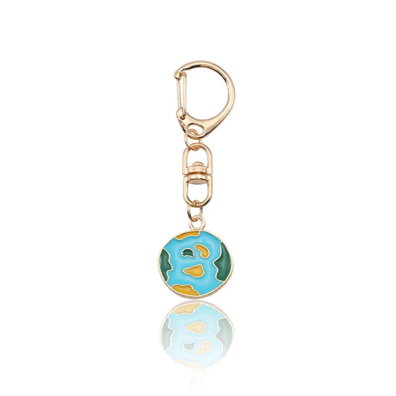 Celestial Charm Keychain with D-Ring Clasp