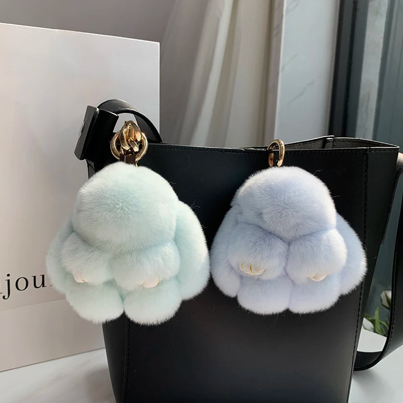 Rex Rabbit Fur Bunny Bag Charm