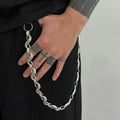 Snake Shape Belt Keychain Punk Hipster Men Jeans Decor Chain Trendy Couple Jewelry for Birthday Gift