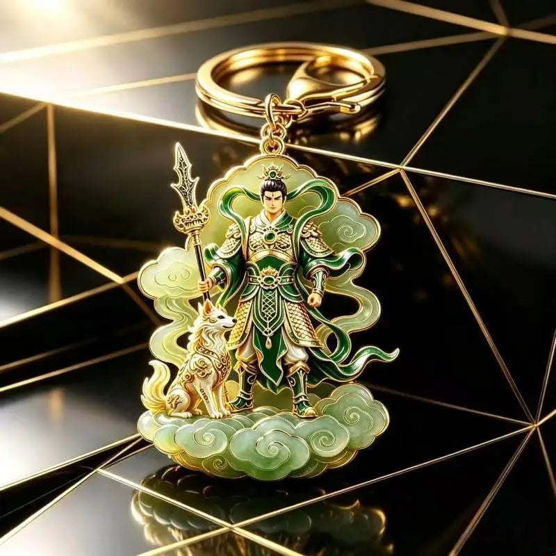 Enamel Blessing Keychain Luxury High End Metal Pendant Premium Bag Charm for Office Lady Bag Decoration