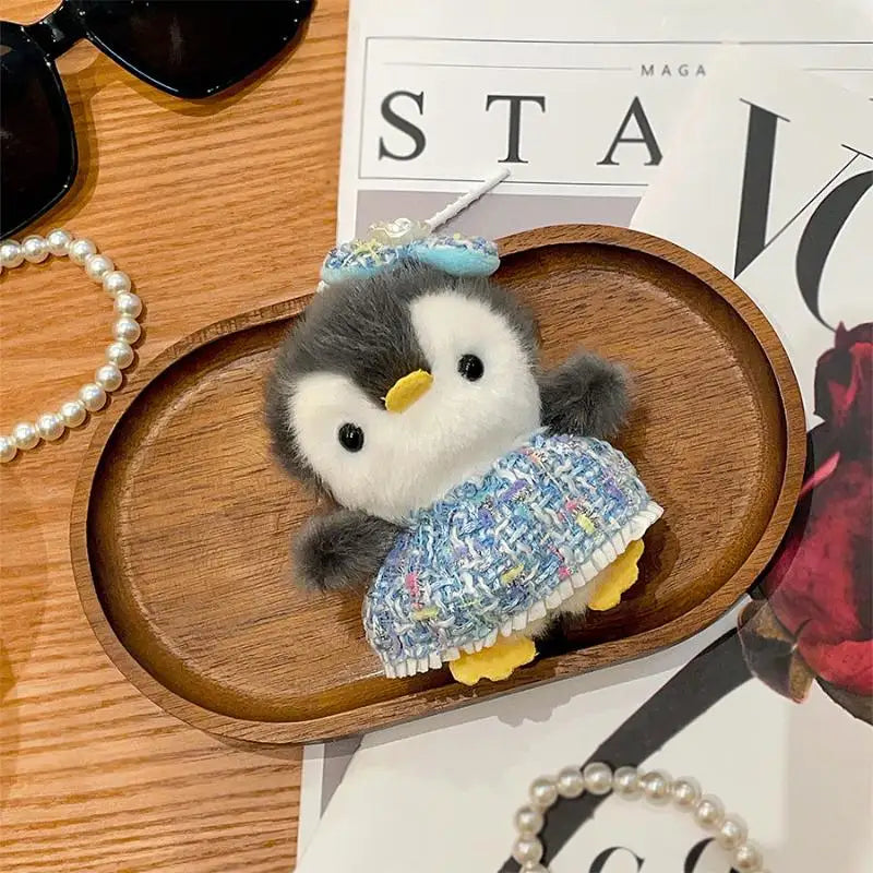 Penguin Plush Keychain with Embroidered Details