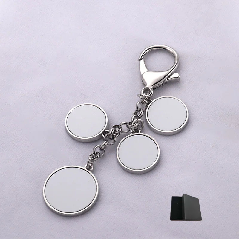 Custom Metal Keychain with 4 Photo Prints