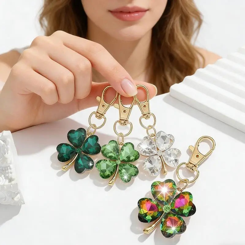 Four-Leaf Clover Key and Bag Charm