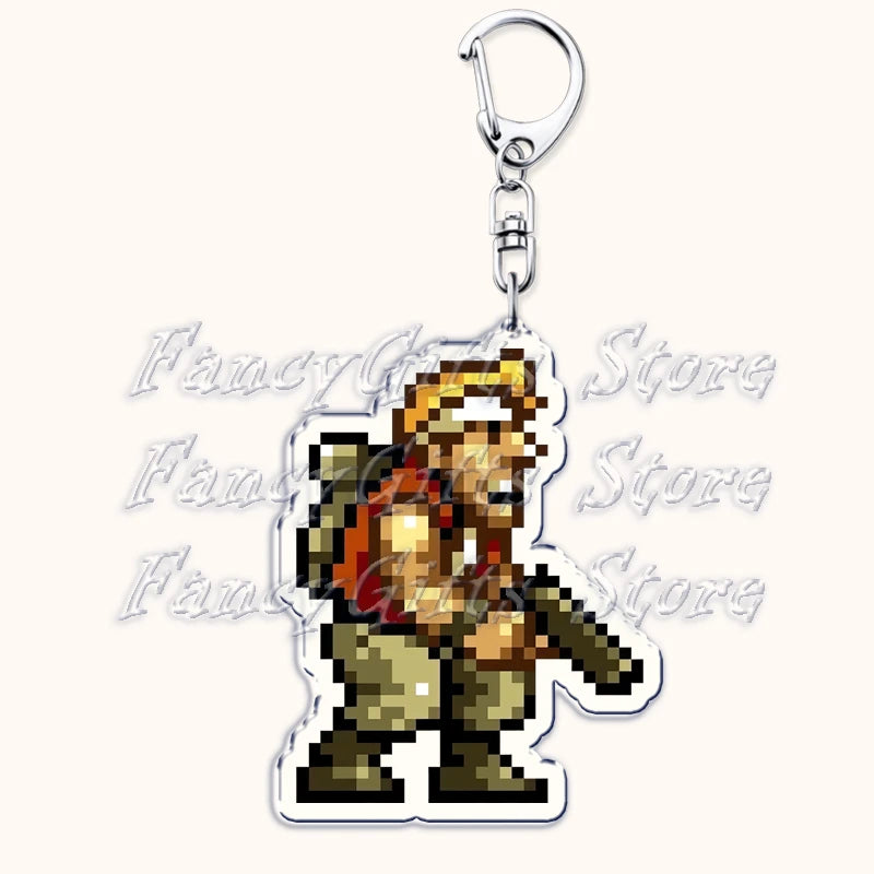 Metal Slug Acrylic Keychain with Lobster Clasp