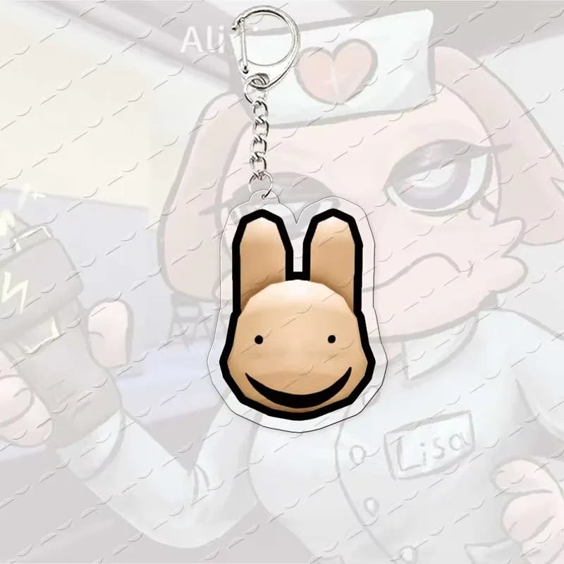 Animal-Themed Acrylic Keychain with Metal Hardware