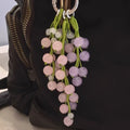 Beaded Grape Cluster Bag Charm