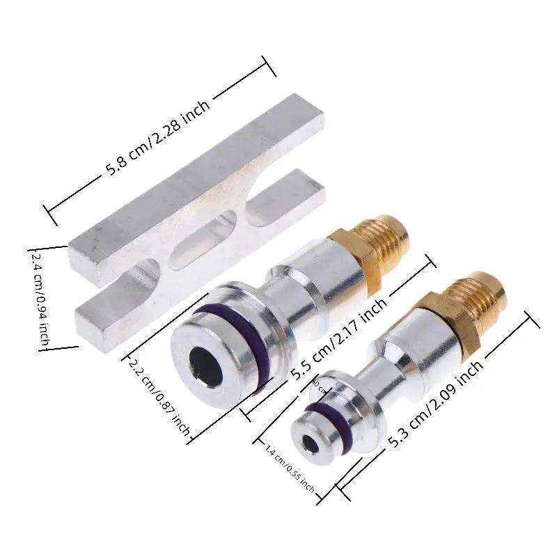 Aluminum AC Leak Test Plug Stopper Set