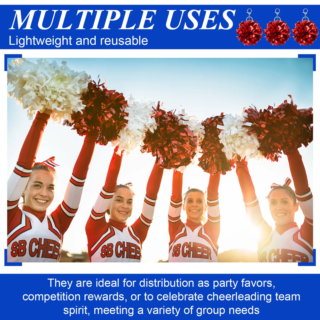 Cheerleading Pom-Pom Keychain with Lobster Clasp