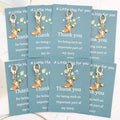 8Cute little fox keychain set，Attached“A little hug for you”Inspirational greeting card、Decorative bag、Backpack Ornaments、Car Ke