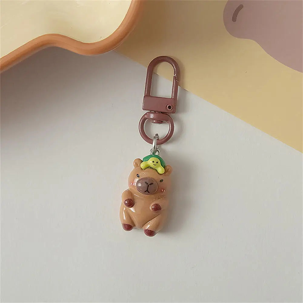 Cartoon Frog Keychain with Lobster Clasp