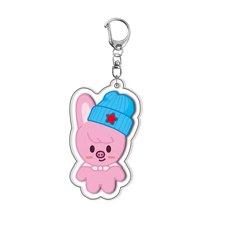 Acrylic Keychain Cute Animals Hanging Pendant Backpack Charm Ornament Decorative Accessories Merchandise Fans Collection Goods