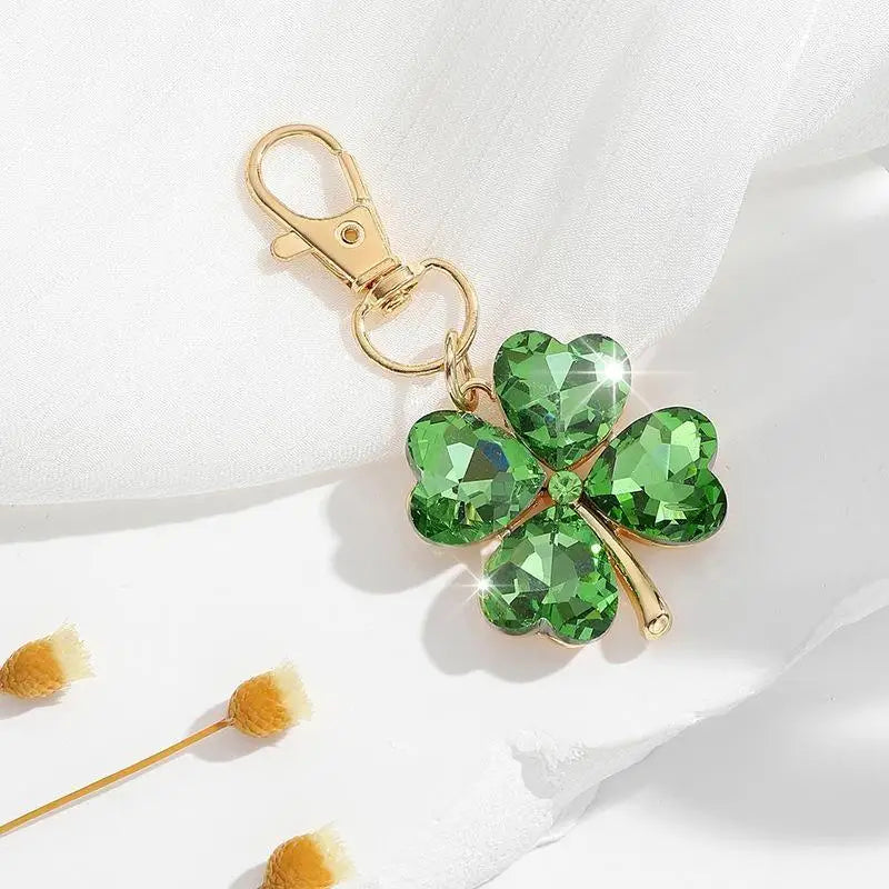 Four-Leaf Clover Key and Bag Charm