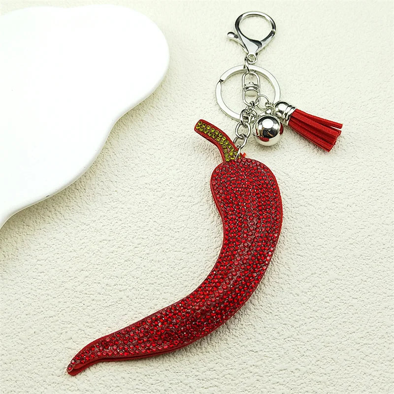 Crystal Ladybug Bag Charm Keychain