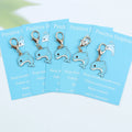 Zinc Alloy Dolphin Keychain and Card Set