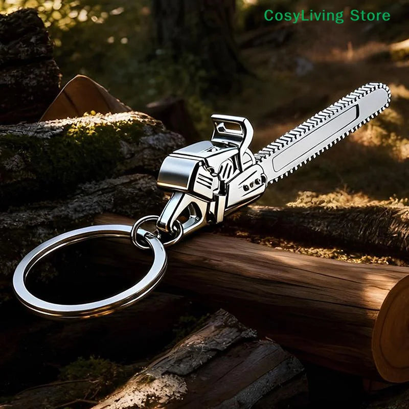 Chainsaw Pendant Keychain in Zinc Alloy