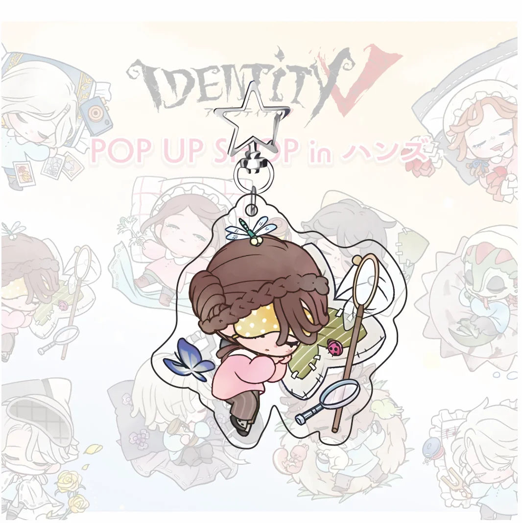 Identity V Keychain, Double Sided Printed Acrylic Proportional Character Pendant, Game Character Keyring Backpack Charm Fan Gift