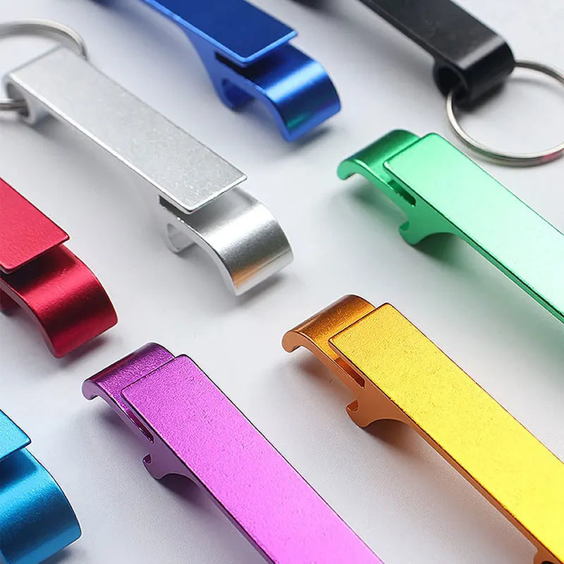 Aluminum Bottle and Can Opener Keychain (10-Pack)