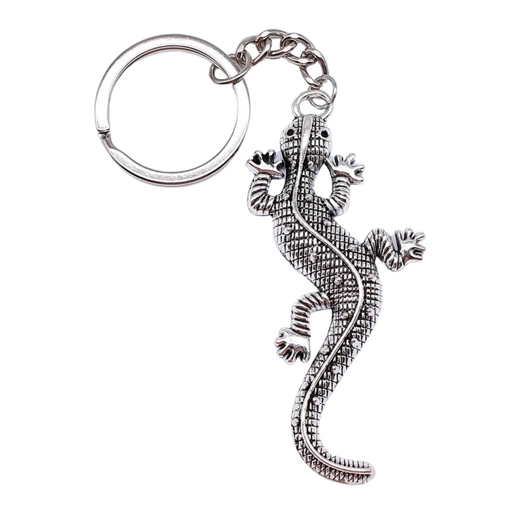 Gecko Lizard Pendant Keychain in Zinc Alloy