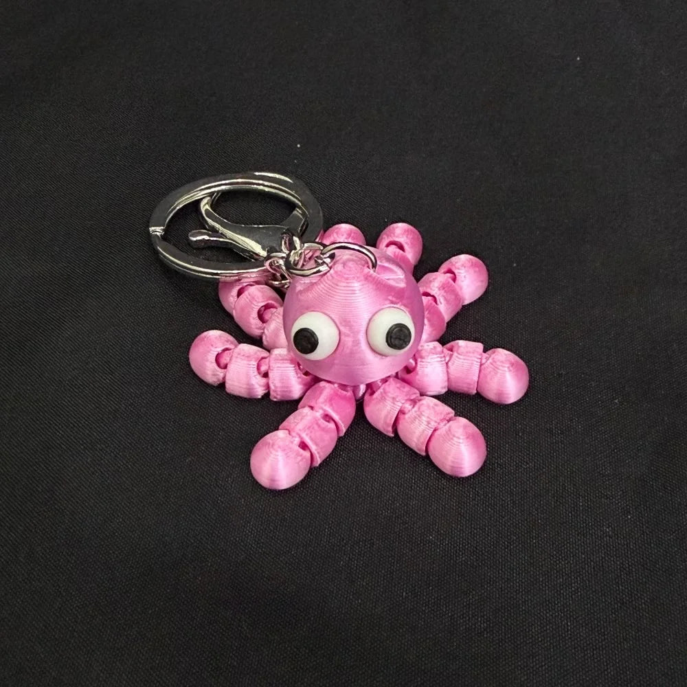 3D-Printed Articulated Octopus Keychain