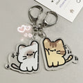 Matching Cat Keychain Set with D-Ring Clasp