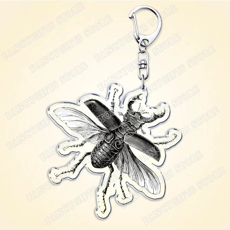 Beetle Acrylic Keychain with Lobster Clasp
