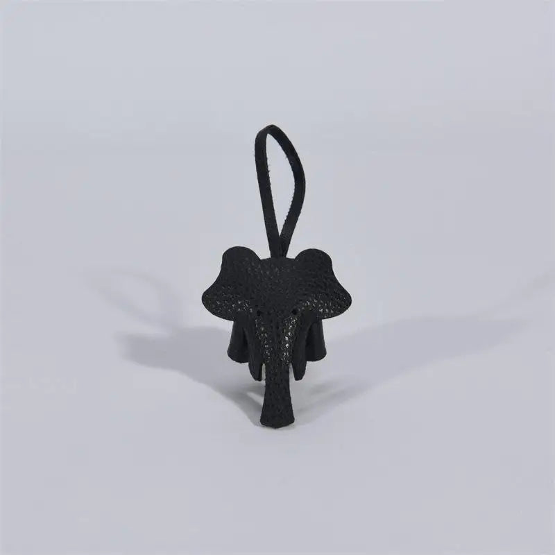 PU Leather Elephant Keychain Charm