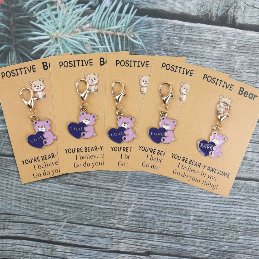 Bear Keychain Set with Lobster Clasp