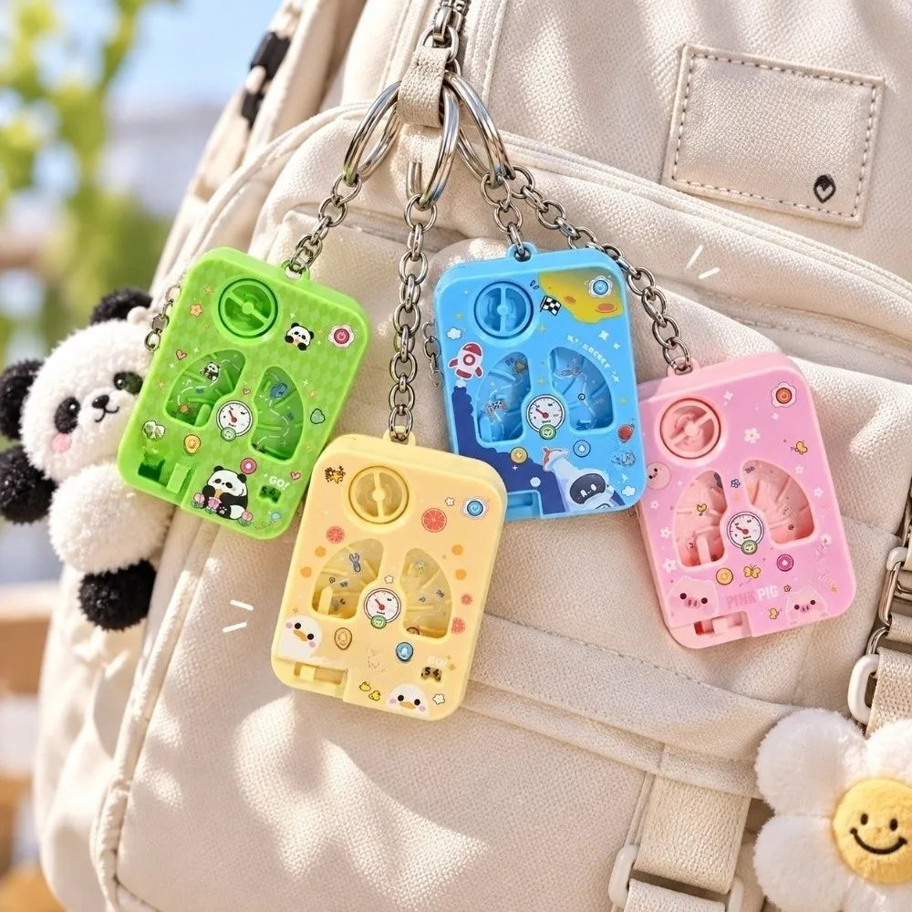 Mini Handheld Game Console Keychain with O-Buckle