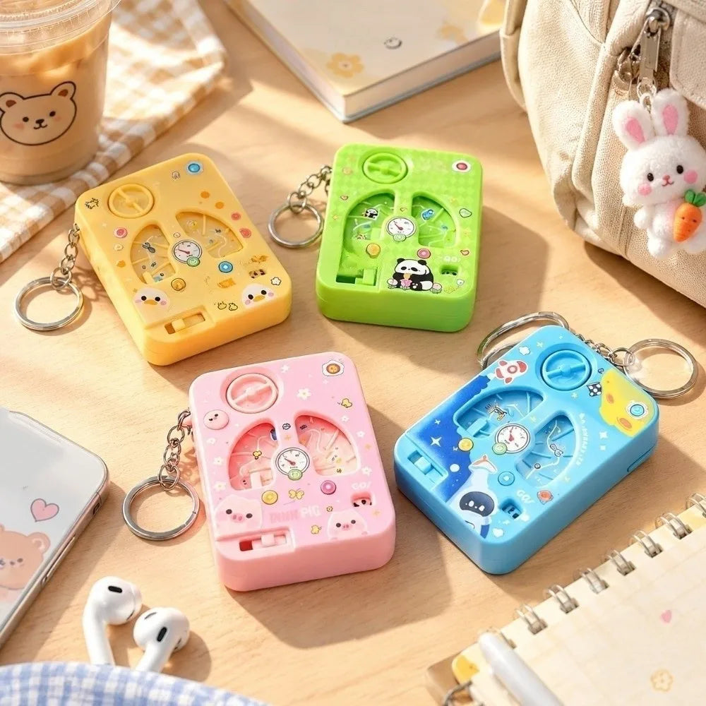 Mini Handheld Game Console Keychain with O-Buckle