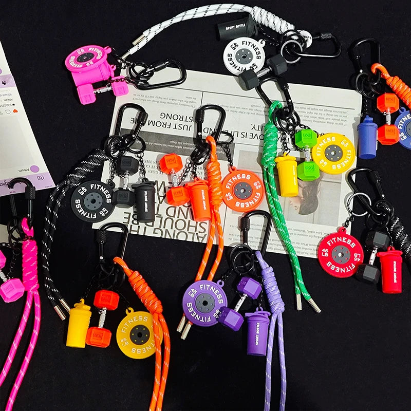 Kettlebell Keychain with Carabiner Clip