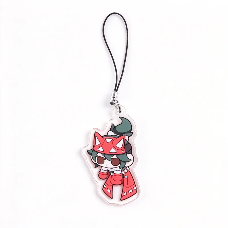 Chibi Character Acrylic Charm with Cord Loop
