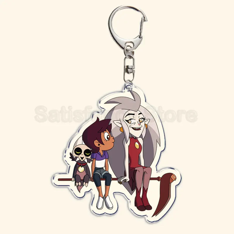 Printed Acrylic Character Keychain with Metal Clasp