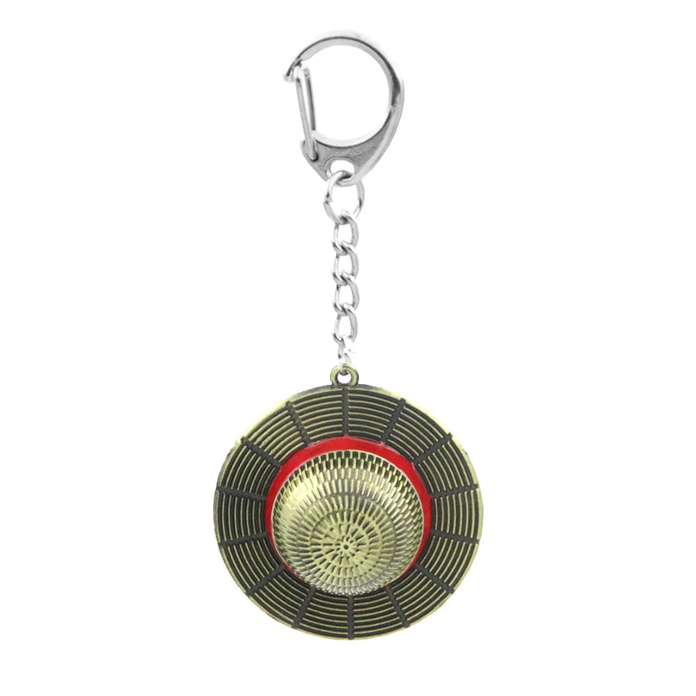 Anime Straw Hat Zinc Alloy Keychain