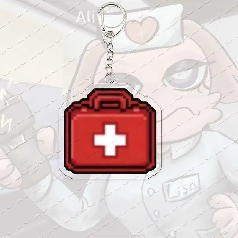 Animal-Themed Acrylic Keychain with Metal Hardware