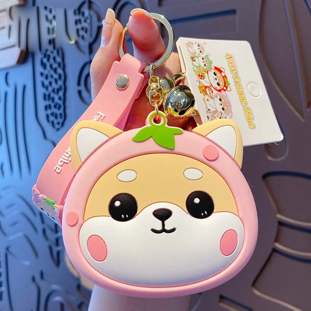Shiba Inu Face Coin Purse Keychain