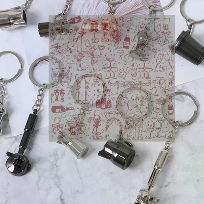 Coffee Handle Charm Keychain