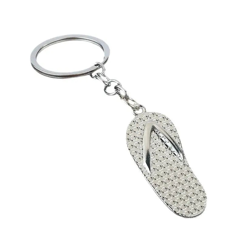 Zinc Alloy Flip Flop Slipper Keychain