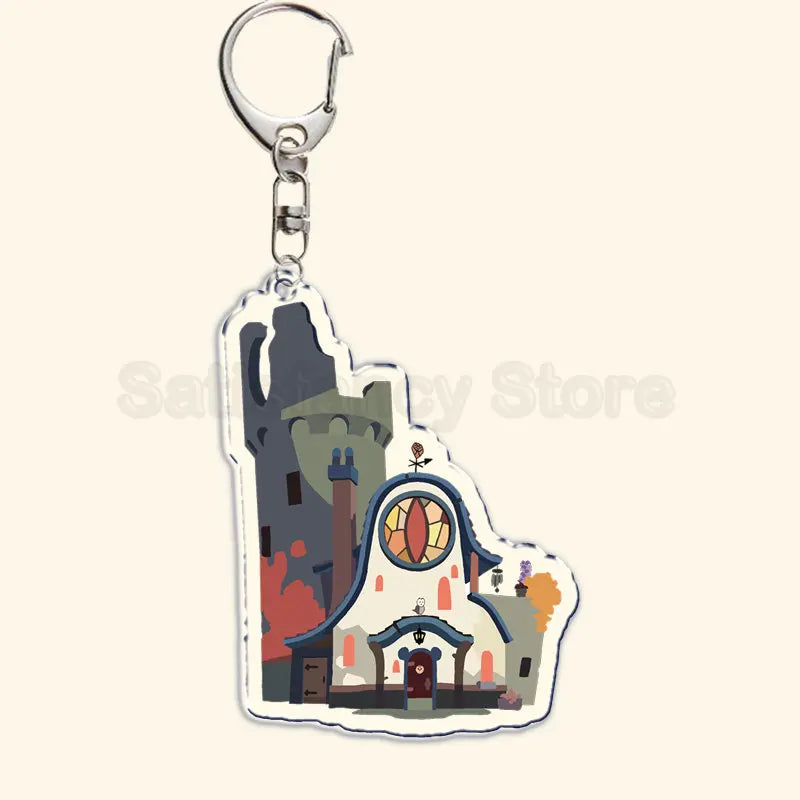 Printed Acrylic Character Keychain with Metal Clasp