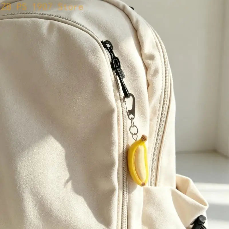 3D Banana Keychain with Clip Clasp