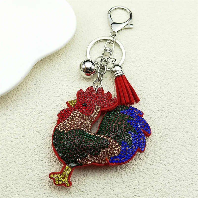 Crystal Ladybug Bag Charm Keychain