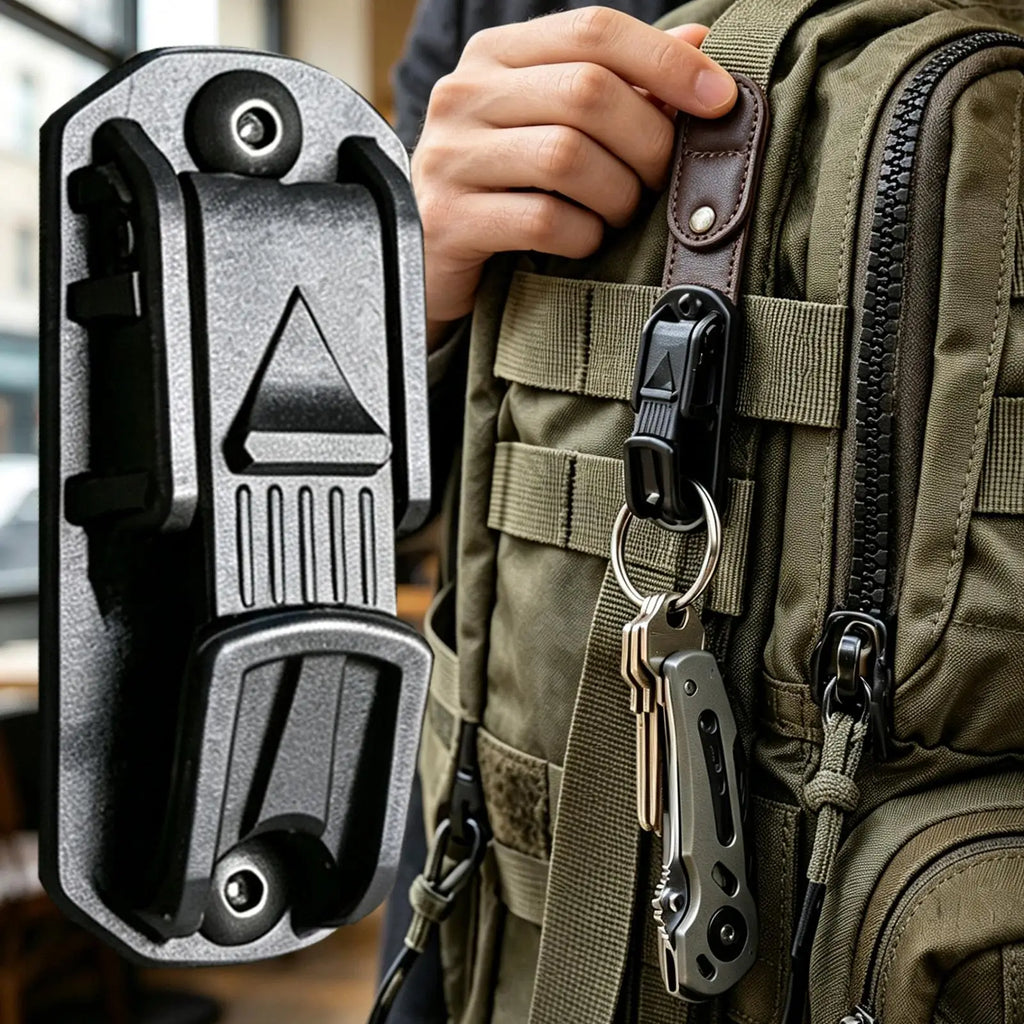 Belt Clip Keychain with Carabiner Hook