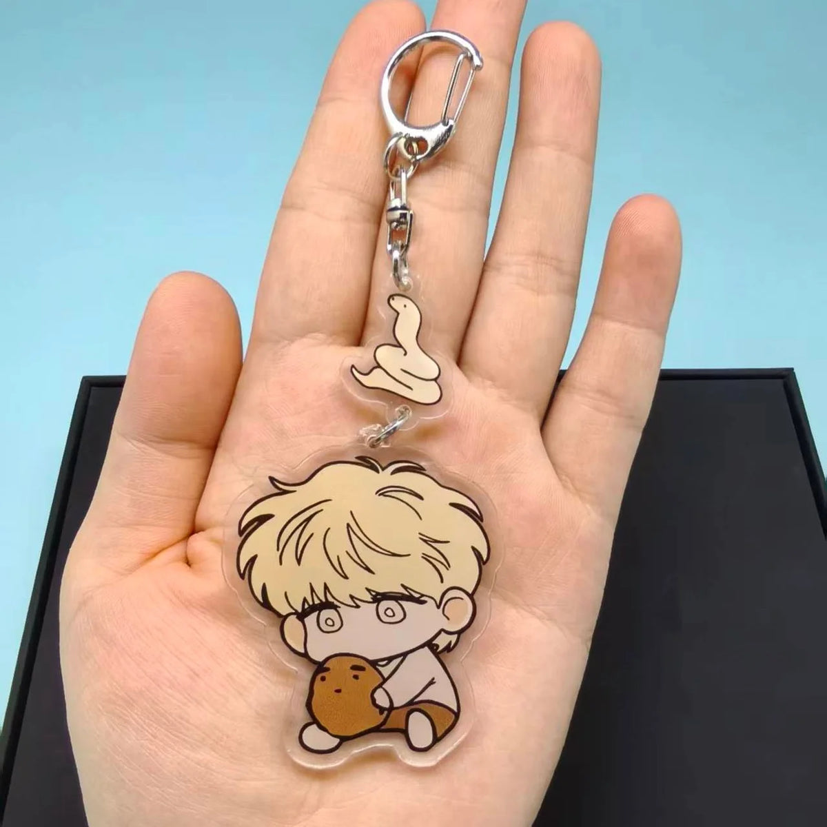 The Sacred Serpent's Seduction Acrylic Keychain Korean BL Manhwa Taesun Geumryang Q Version Keyring Potato Snake Bag Pendant 2pc