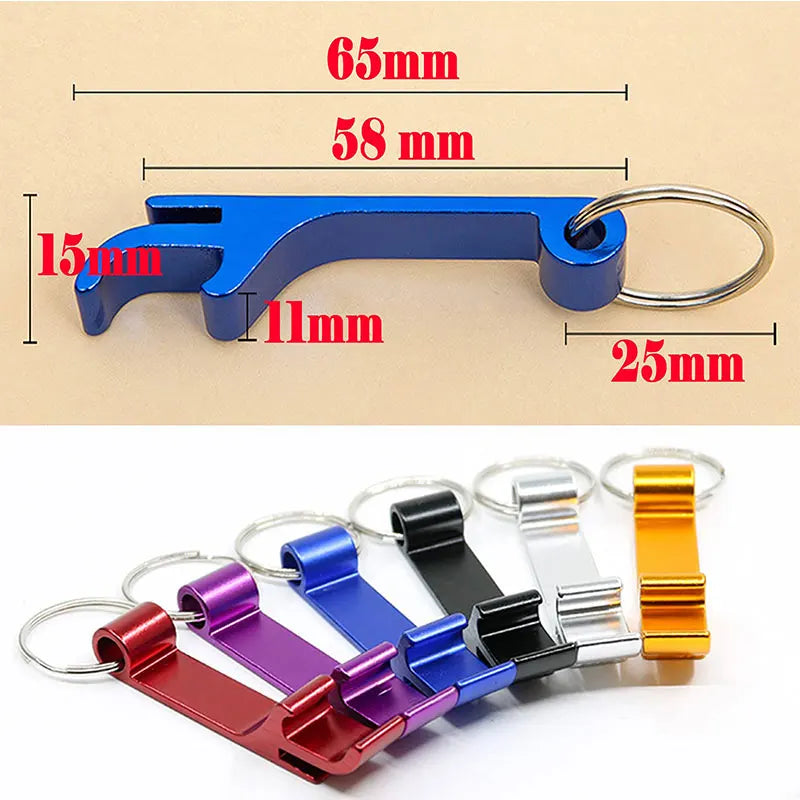 Aluminum Bottle and Can Opener Keychain (10-Pack)