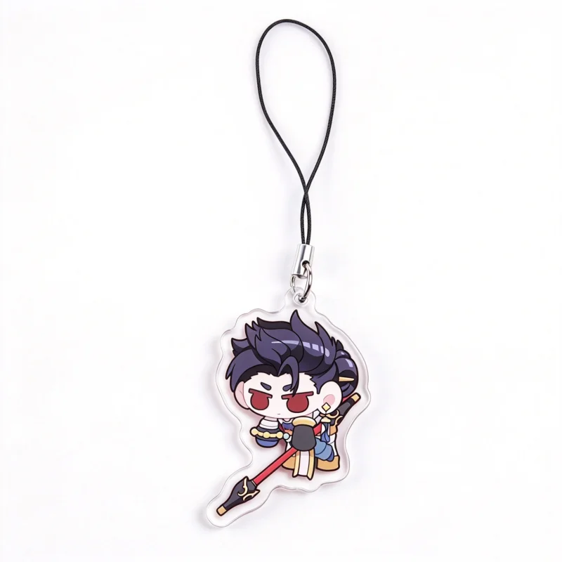Chibi Character Acrylic Charm with Cord Loop