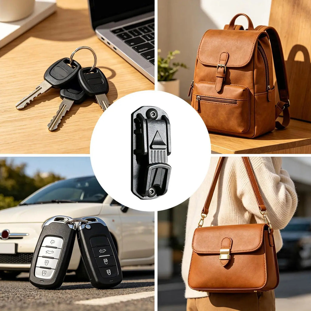 Belt Clip Keychain with Carabiner Hook