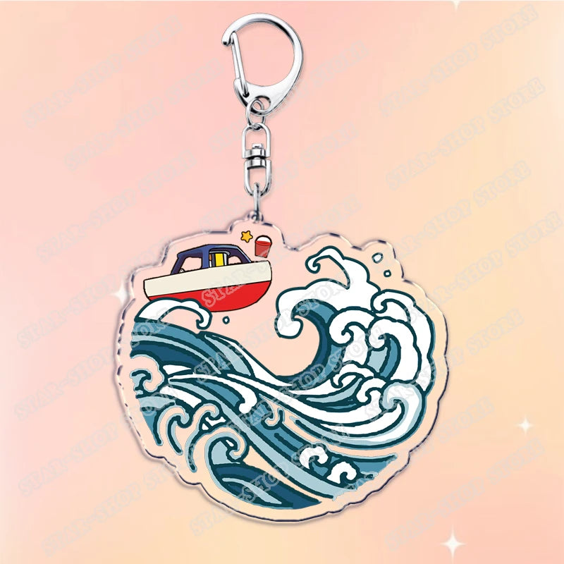 Anime Acrylic Charm Keychain with Lobster Clasp